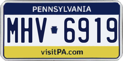 PA license plate MHV6919