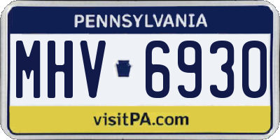 PA license plate MHV6930