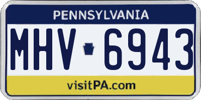 PA license plate MHV6943