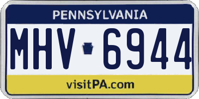PA license plate MHV6944