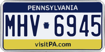 PA license plate MHV6945