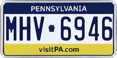 PA license plate MHV6946