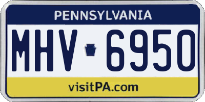 PA license plate MHV6950