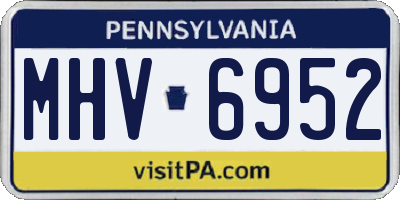 PA license plate MHV6952