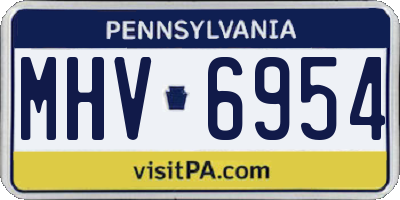 PA license plate MHV6954