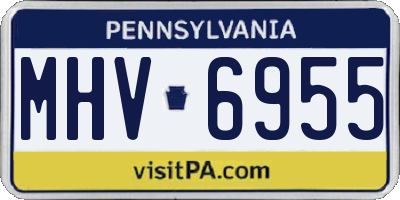 PA license plate MHV6955