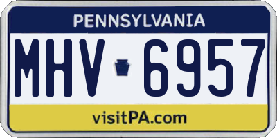 PA license plate MHV6957