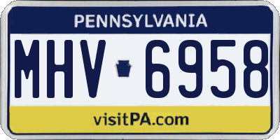 PA license plate MHV6958