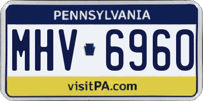 PA license plate MHV6960