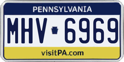 PA license plate MHV6969