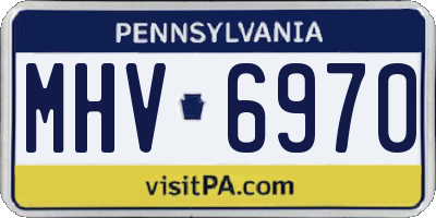 PA license plate MHV6970