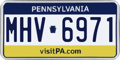 PA license plate MHV6971