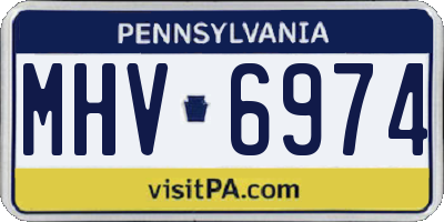 PA license plate MHV6974