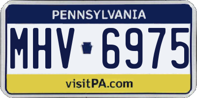 PA license plate MHV6975
