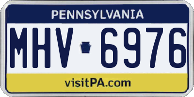 PA license plate MHV6976