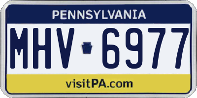 PA license plate MHV6977