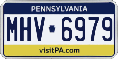 PA license plate MHV6979