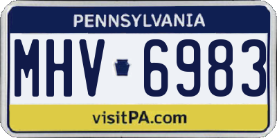 PA license plate MHV6983