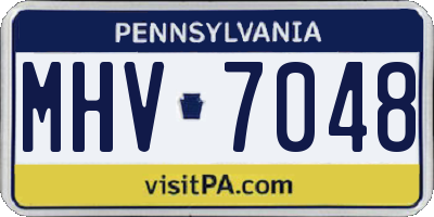 PA license plate MHV7048