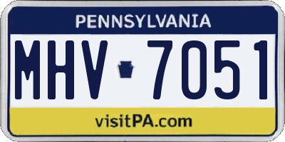 PA license plate MHV7051