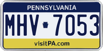 PA license plate MHV7053
