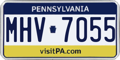 PA license plate MHV7055