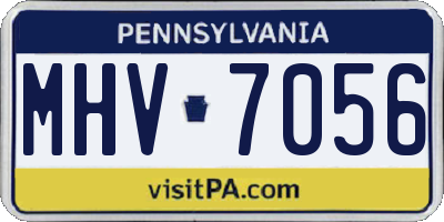 PA license plate MHV7056