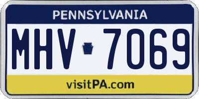 PA license plate MHV7069