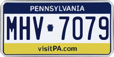 PA license plate MHV7079