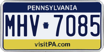 PA license plate MHV7085