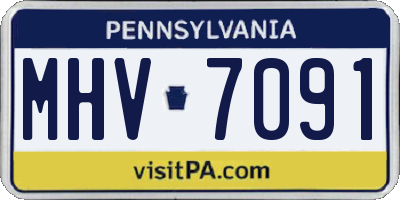 PA license plate MHV7091
