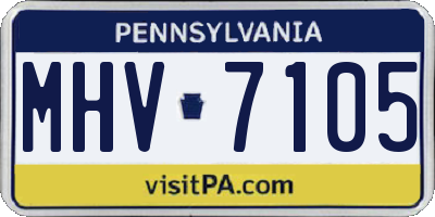 PA license plate MHV7105