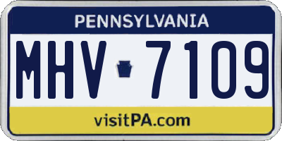 PA license plate MHV7109