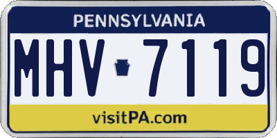 PA license plate MHV7119