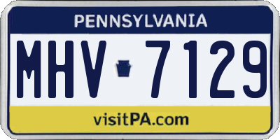PA license plate MHV7129