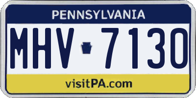 PA license plate MHV7130