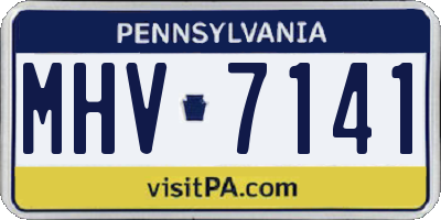 PA license plate MHV7141