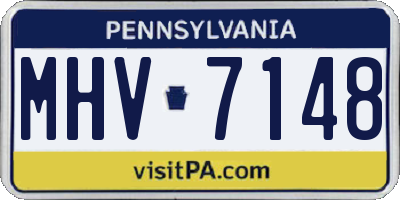 PA license plate MHV7148