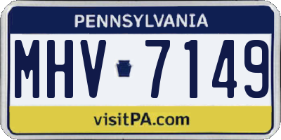 PA license plate MHV7149