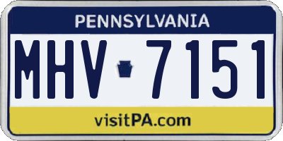 PA license plate MHV7151