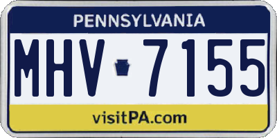 PA license plate MHV7155
