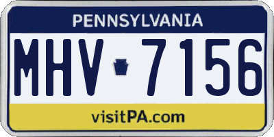 PA license plate MHV7156