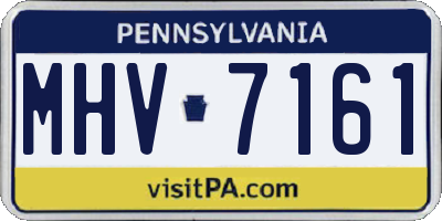 PA license plate MHV7161