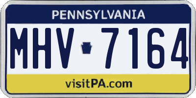 PA license plate MHV7164