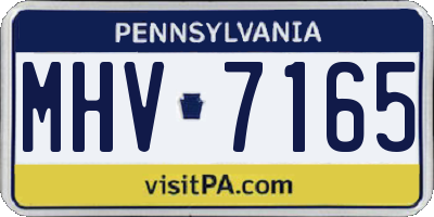 PA license plate MHV7165
