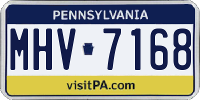 PA license plate MHV7168