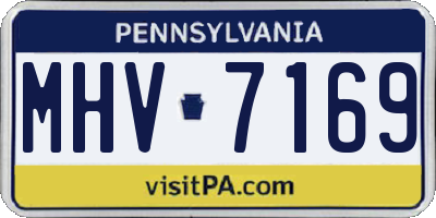 PA license plate MHV7169