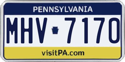 PA license plate MHV7170