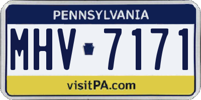 PA license plate MHV7171