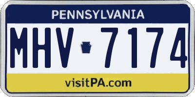 PA license plate MHV7174